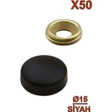Ahtapot Metal Vida Kapama Ø15 Siyah (50 Adet)