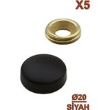 Ahtapot Metal Vida Kapama Ø20 Siyah (5 Adet)