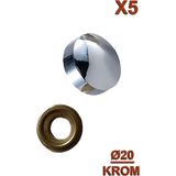 Ahtapot Vida Kapama Ø20 Krom (5 Adet)