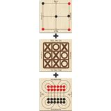 Ahtek 3 Lü Oyun Seti, Ahşap Tıc-tac-toe, 3 Taş Ve Surakarta Akıl, Zeka Ve Strateji Oyunu