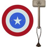 Ahtek Ahşap Kaptan Amerika Kalkanı Ve Ahşap Tor (thor) Çekici