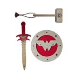 Ahtek Ahşap Oyuncak Seti Wonder Woman Kalkanı Kılıcı ve Ahşap Tor Thor Çekici
