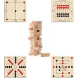 Ahtek Ahşap Zeka Ve Strateji Oyun Seti 5 Li, 3 Taş + 9 Taş + Bihar + Surakarta Ve Jenga
