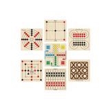 Ahtek Ahşap Zeka ve Strateji Oyun Seti 7 Li, Kızma Birader+Dama+3 Taş+9 Taş+Bihar+Surakarta ve Tic-Tac-Toe