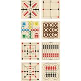 Ahtek ETİCSE Kızma Birader Dama 3 Taş 9 Taş 12 Taş Bihar Surakarta Tic-Tac-Toe 8'li Ahşap Oyun Seti