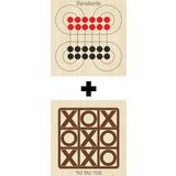 Ahtek ETİCSET213 Ahşap Tic-Tac-Toe ve Surakarta Akıl Zeka Strateji ve Beceri Oyunları Seti