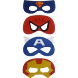 Ahtek Keçe Marvel Maske Seti 4'lü, Kaptan Amerika, Süperman, Örümcek Adam Ve Demir Adam Maskesi
