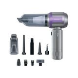 Ahv-19 Kablosuz Araç Içi Süpürge Mor | 17000PA Güçlü Vakum | Fırçasız Motor | Üfleme & Vakum