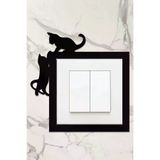 Ahwall Ahşap Priz Çerçevesi Kedi Temalı AW80021