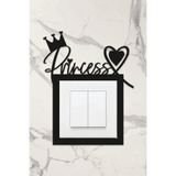 Ahwall Ahşap Priz Çerçevesi Princess Temalı