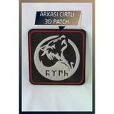 AHWALL AHWPTCH00010 Türk Yazılı Bozkurt Temalı Yeni Nesil 3D Baskı Arkası Cırtlı Patch/peç/arma