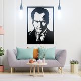 Ahwall Atatürk Figürlü Dekoratif Ahşap Tablo