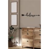 Ahwall Believe Yazılı Dekoratif Ahşap Tablo