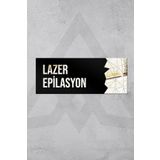 AHWALL Dekoratif Aynalı Kapı İsimliği Pleksi Lazer Epilasyon Tabelası, Gümüş