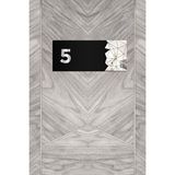 Ahwall Dekoratif Aynalı Kapı Numarası Pleksi No: 5, Gümüş - Siyah