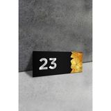Ahwall Dekoratif Aynalı Pleksi No 23 Gold Siyah Kapı Numarası