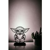 AHWALL Geometrik Serisi Premium, Grogu Baby Yoda Dekoratif Biblo & Figür, Masaüstü Stantlı AHW3D00026