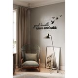 Ahwall Gönül Hissetti Kalem Aciz Kaldı Yazılı Dekoratif Ahşap Tablo