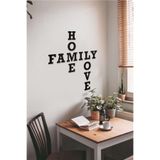 Ahwall Home Family Love Yazılı Dekoratif Ahşap Tablo
