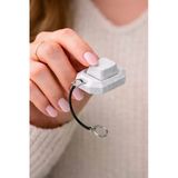 Ahwall Keycap Mekanik Tekli Tuş Takımı Klavye Anahtarlık Beyaz Granit Desenli (Blue Switch Mekanizma)