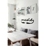 Ahwall Music Yazılı Dekoratif Ahşap Tablo