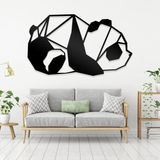 Ahwall Panda Figürlü Dekoratif Ahşap Tablo