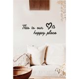 Ahwall This Is Our Happy Place Yazılı Dekoratif Ahşap Tablo