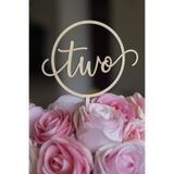 AHWALL Two Pasta Çubuğu Pasta Süsü Ahşap Mdf
