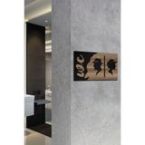 Ahwall Wc Yazılı Dekoratif Ahşap Tuvalet Yönlendirme Tablosu