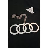AHWART Audi Araba Dikiz Aynası Süsü Audi Logosu KROM Pleksi Araba Süsü