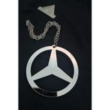 AHWART Mercedes Araba Dikiz Aynası Süsü Mercedes Logosu KROM Pleksi Araba Süsü