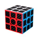 AHYUAN Profesyonel Speed Magic Cube Karbon Fiber Çıkartmalar 3x3, Siyah