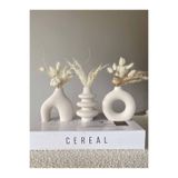 Ahza collection 10 Cm Minimal Vazo Set 3'lü Bohem Biblo Minyatür Dekoratif Vazo Seti Ham Beyaz