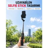 AI Takipli Gimbal Selfie Stick 360° Otomatik Yüz Takibi Bluetooth Kumandalı Uzayabilir Tripodlu Tele
