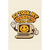 AI Took My Last Brain Cell: Funny Retro Computer Lined Notebook for Techies and Writers: Vintage 70s Rubber Hose Cartoon Smiley Face PC Journal | 120 ... Designers, Students, and Coworkers