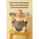 AİBAR Bez Mama Sandalyesi | Portatif Seyahat Bebek Ana Kucağı Yemek Oturağı ( TAŞIMA KESELİ )