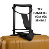 Aibar Çok Amaçlı Valiz Üstü Çanta Sabitleme Kemeri – Ayarlanabilir Bagaj Taşıma Aparatı - Siyah