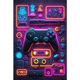 Aida Home Aspect Gaming Oyuncu Odası Halısı Şönil Dijital Baskılı Kaymaz Taban Yıkanabilir