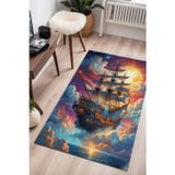 Aida Home Boat Gaming Oyuncu Odası Halısı Şönil Dijital Baskılı Kaymaz Taban Yıkanabilir