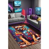 Aida Home Bron Oyuncu Odası Halısı Kadife Kaymaz Pamuk Tabanlı Yıkanabilir Gamer, Gaming Halısı