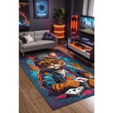Aida Home Cador Oyuncu Odası Halısı Kadife Kaymaz Pamuk Tabanlı Yıkanabilir Gamer, Gaming Halısı