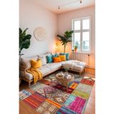 Aida Home Engo Eskitme Yıkanabilir Kaymaz Pamuk Taban Kadife Salon, Mutfak Halısı, Yolluk, Kilim