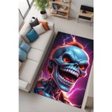 Aida Home Fred Oyuncu Odası Halısı Kadife Kaymaz Pamuk Tabanlı Yıkanabilir Antibakteriyel Gamer, Gaming Halısı