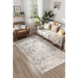 Aida Home Laven Vintage Kadife Yıkanabilir Kaymaz Pamuk Tabanlı Antibakteriyel Kilim Salon Halısı