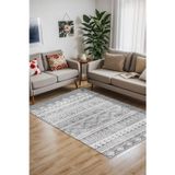 Aida Home Lima Vintage Kadife Yıkanabilir Kaymaz Pamuk Tabanlı Antibakteriyel Kilim Salon Halısı