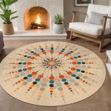 Aida Home Rienes Yuvarlak Salon Halısı 120X120