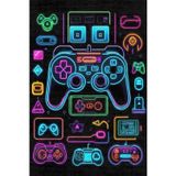 Aida Home Space Oyuncu Odası Halısı Şönil Kaymaz Pamuk Tabanlı Yıkanabilir Antibakteriyel Gamer,Gaming Halısı