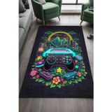 Aida Home Tant Oyuncu Odası Halısı Şönil Dijital Baskılı Kaymaz Taban Yıkanabilir Salon Halısı