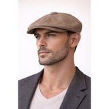 Aida Jewelss Yazlık Keten Peaky Blinders Kasket Dökümlü Astarlı Arkası Lastikli Kasket Şapka - Standart - Bej