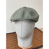Aida Jewelss Yazlık Keten Peaky Blinders Kasket Dökümlü Astarlı Arkası Lastikli Kasket Şapka - Standart - Haki